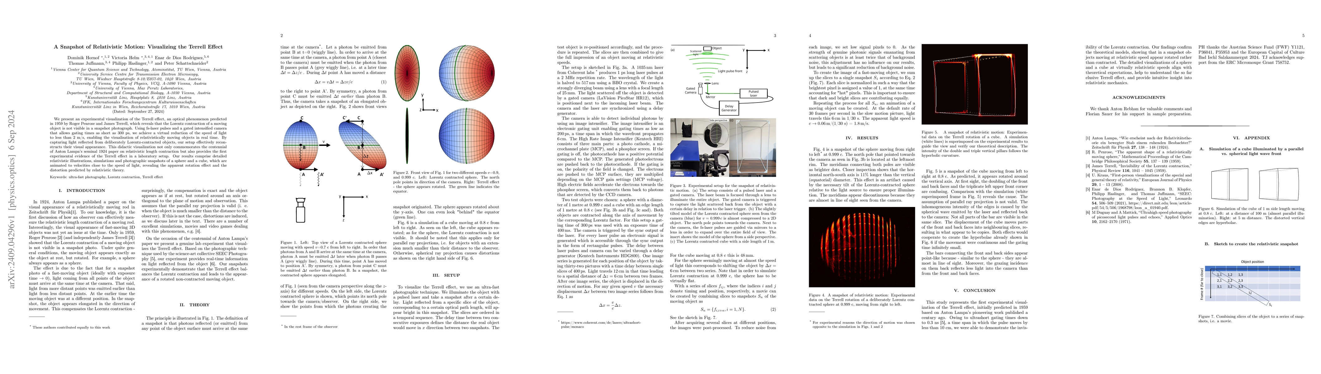 Thumbnail for A Snapshot of Relativistic Motion: Visualizing the Terrell Effect