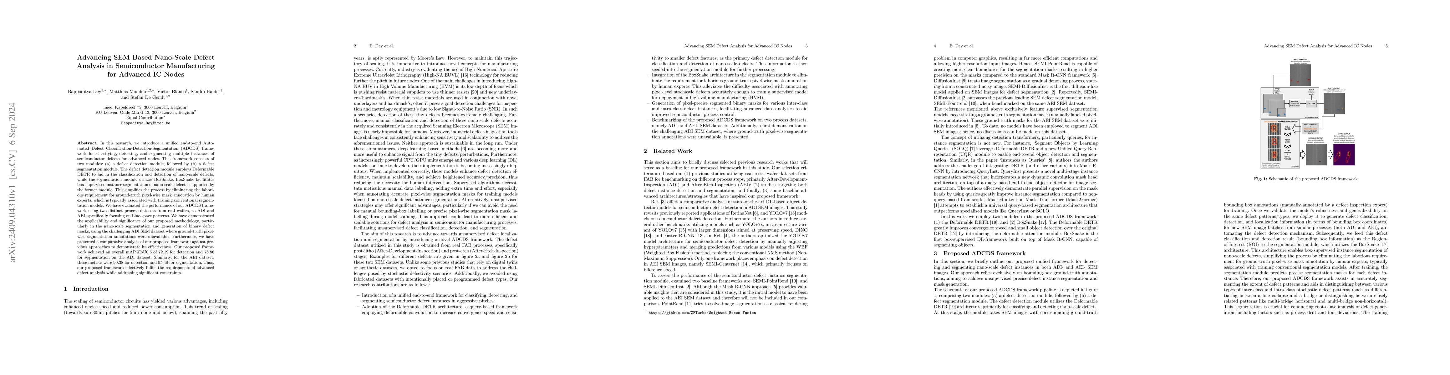 Thumbnail for Advancing SEM Based Nano-Scale Defect Analysis in Semiconductor
  Manufacturing for Advanced IC Nodes