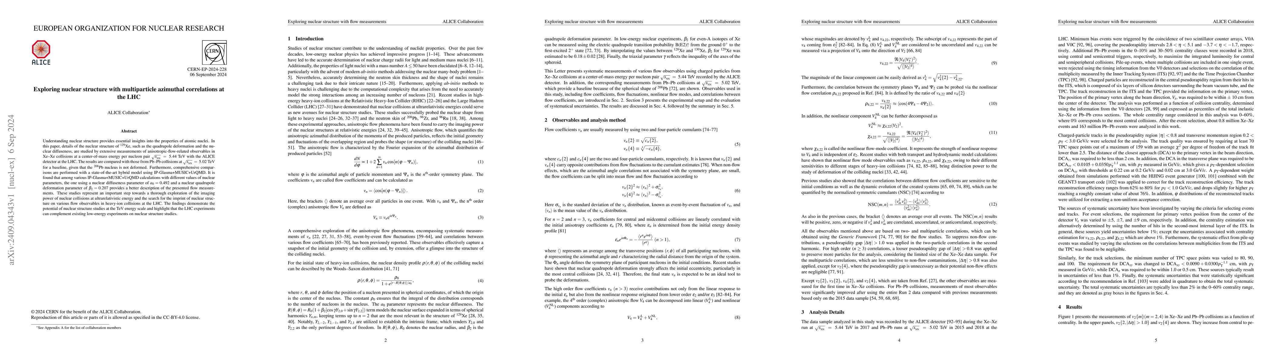 Thumbnail for Exploring nuclear structure with multiparticle azimuthal correlations at
  the LHC