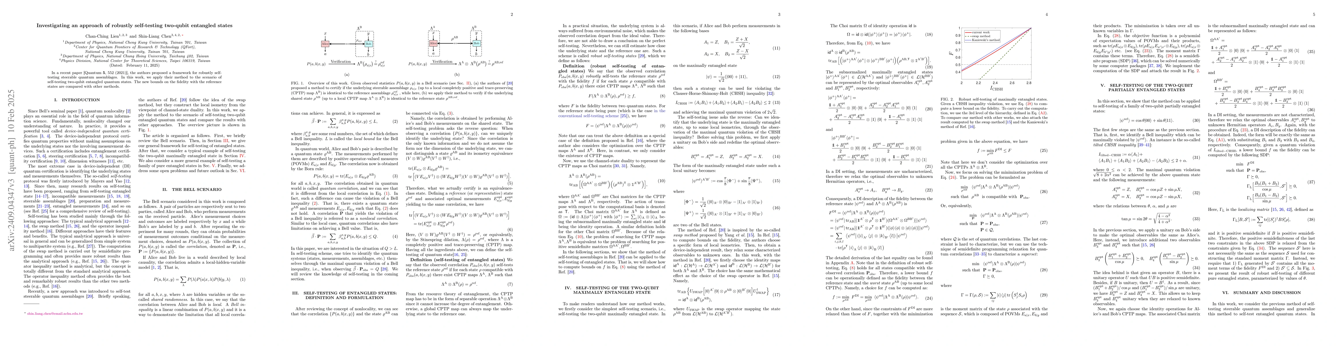 Thumbnail for Investigating a new approach of robustly self-testing two-qubit
  entangled states