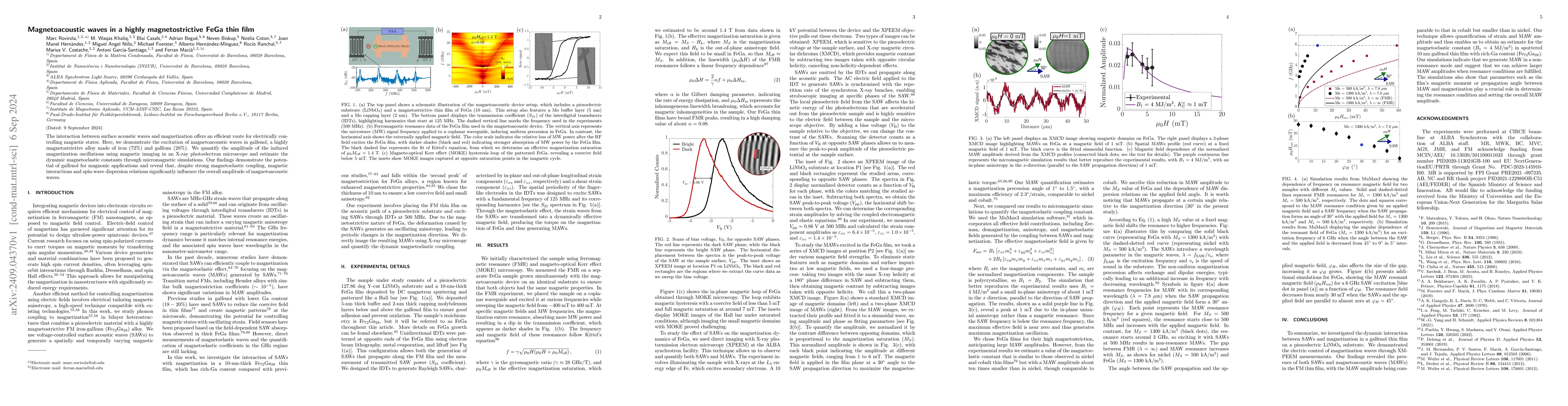 Thumbnail for Magnetoacoustic waves in a highly magnetostrictive FeGa thin film