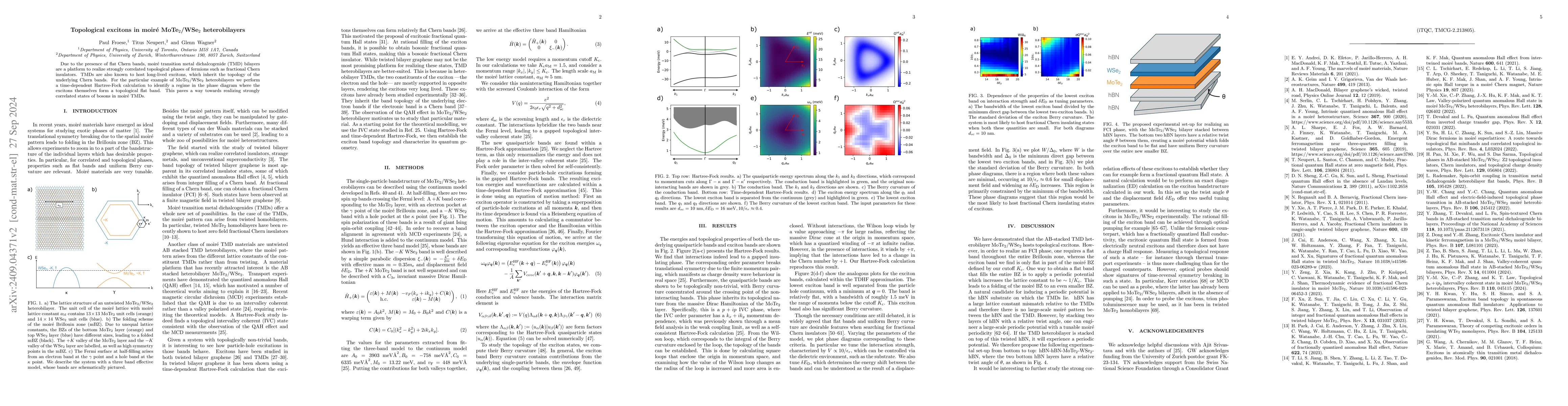 Thumbnail for Topological excitons in moiré MoTe$_2$/WSe$_2$ heterobilayers