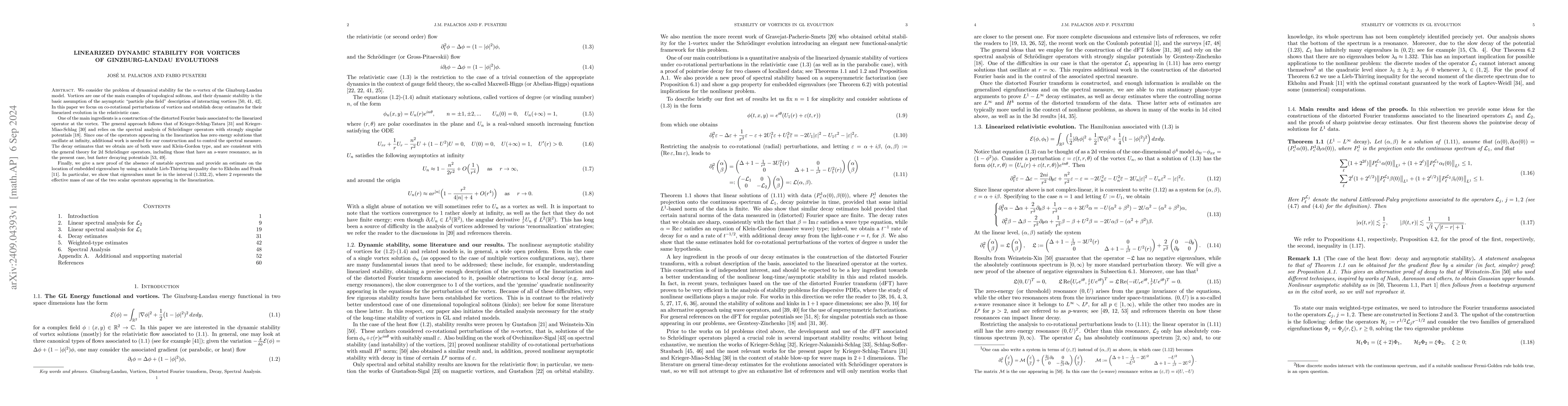 Thumbnail for Linearized dynamic stability for vortices of Ginzburg-Landau evolutions