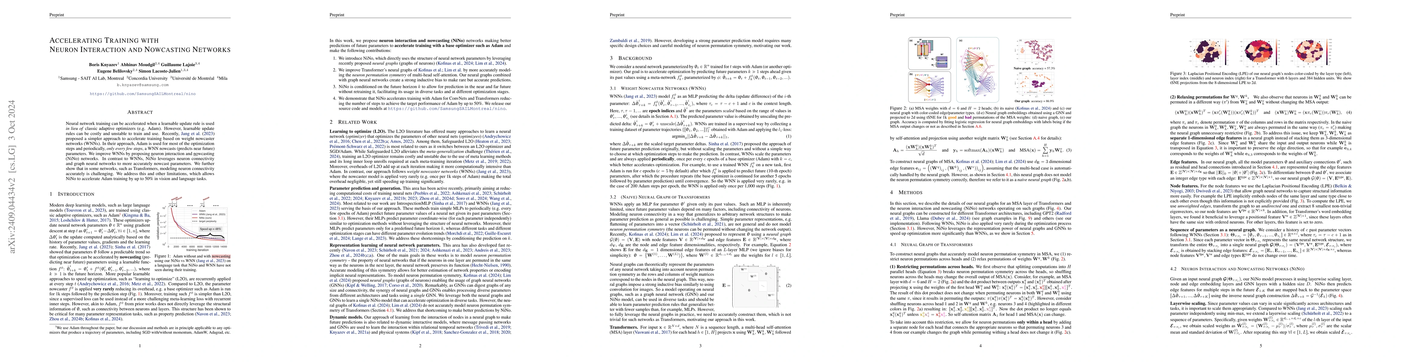Thumbnail for Accelerating Training with Neuron Interaction and Nowcasting Networks