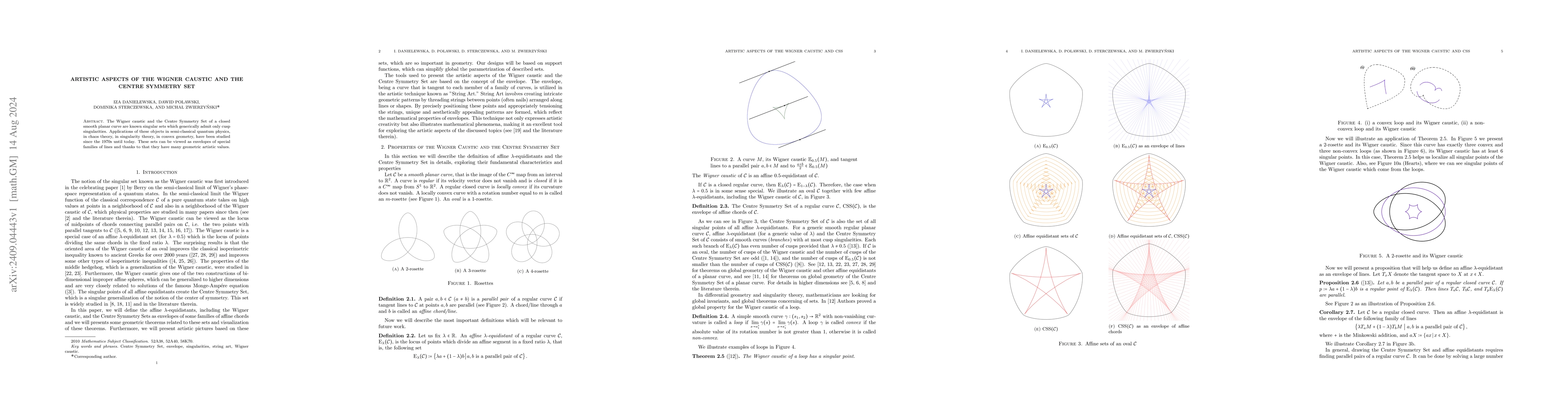 Thumbnail for Artistic Aspects of the Wigner Caustic and the Centre Symmetry Set