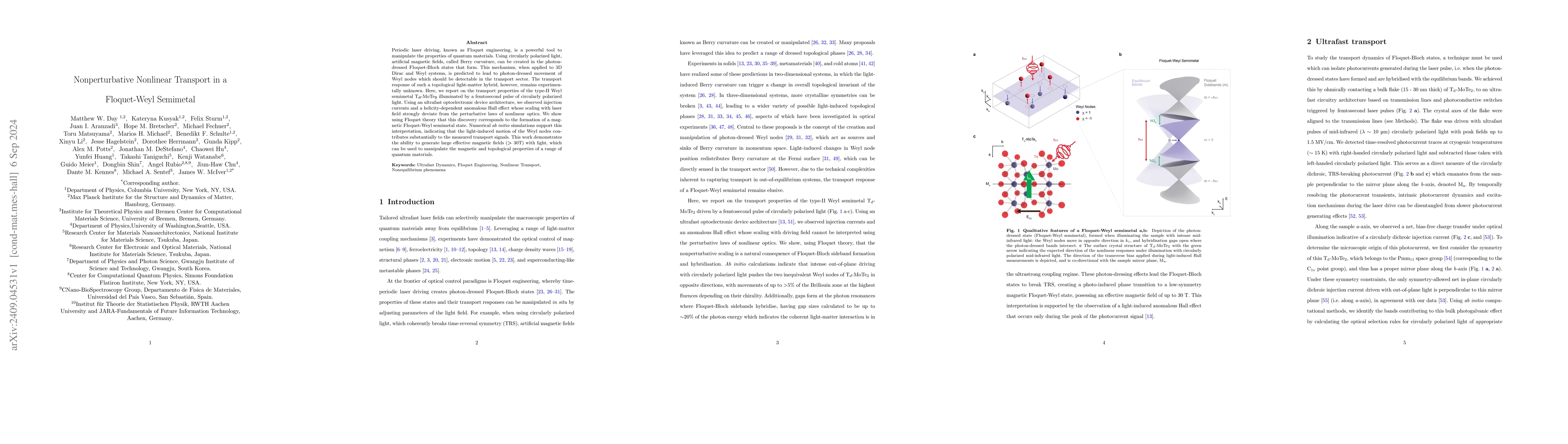 Thumbnail for Nonperturbative Nonlinear Transport in a Floquet-Weyl Semimetal