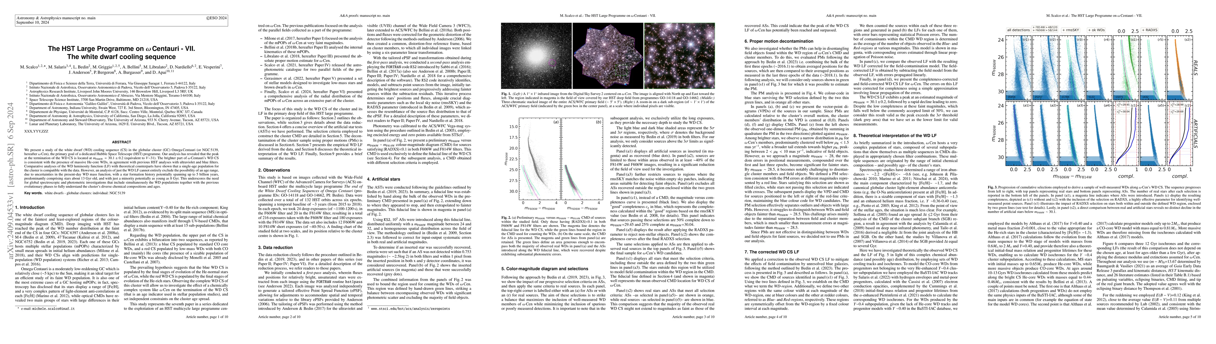 Thumbnail for The HST Large Programme on Omega Centauri -- VII. The white dwarf
  cooling sequence