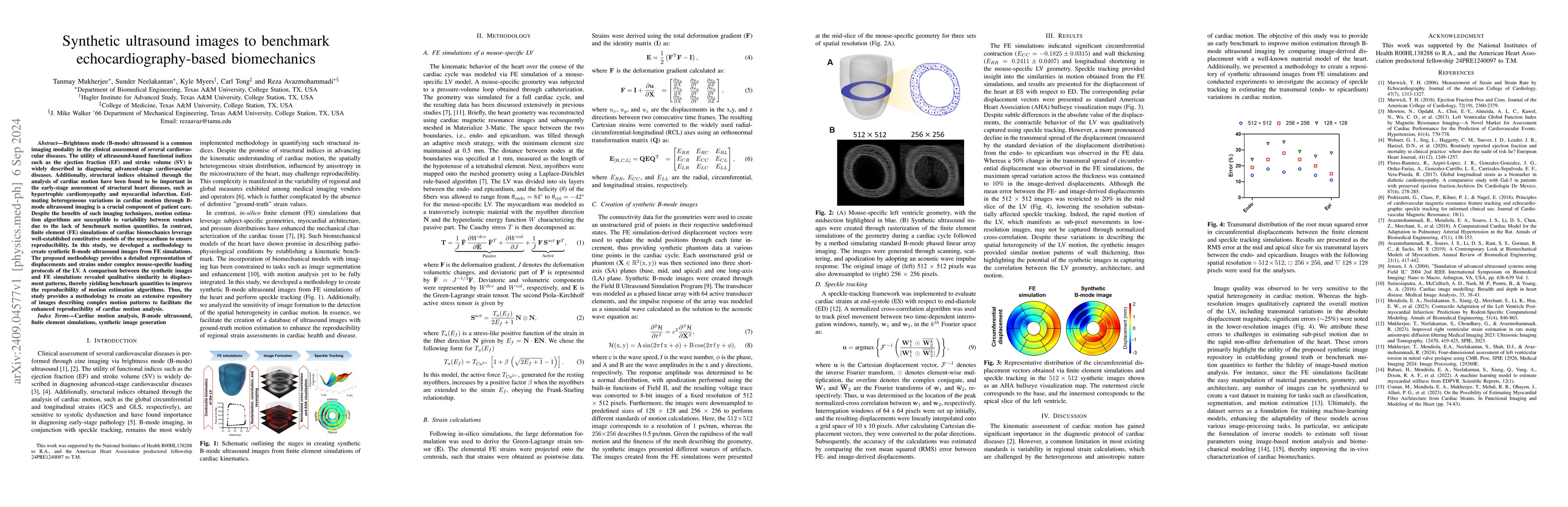 Thumbnail for Synthetic ultrasound images to benchmark echocardiography-based
  biomechanics