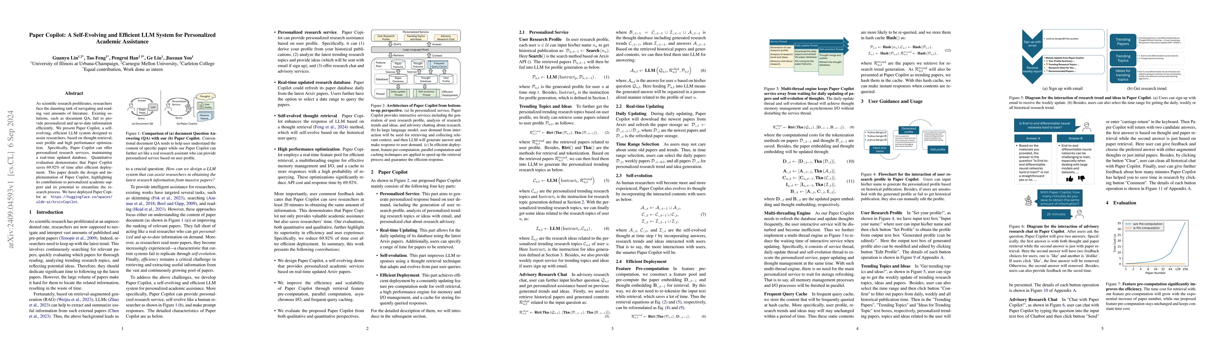 Thumbnail for Paper Copilot: A Self-Evolving and Efficient LLM System for Personalized
  Academic Assistance