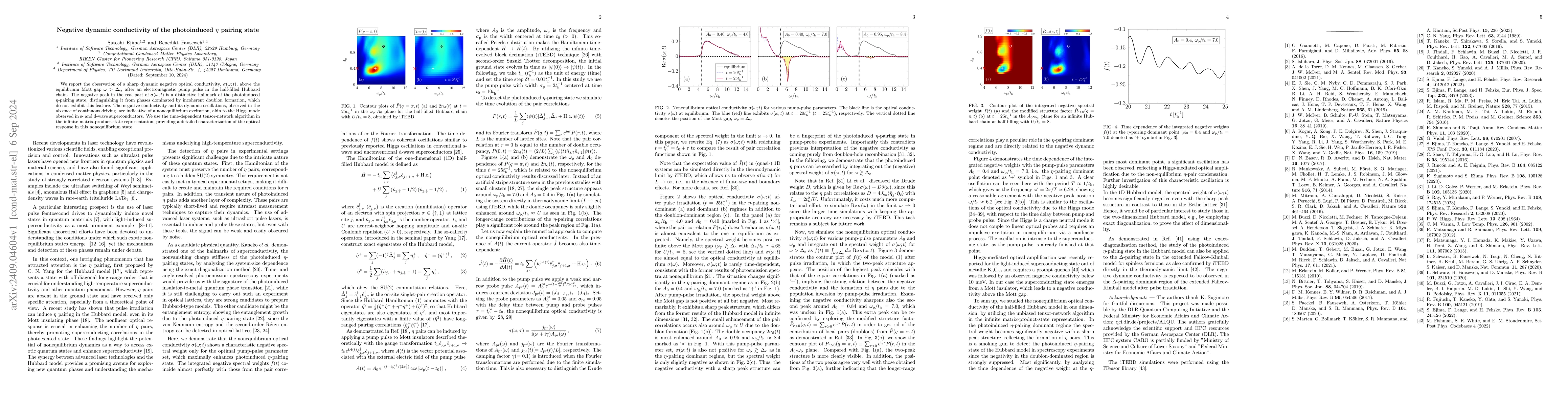 Thumbnail for Negative dynamic conductivity of the photoinduced $η$ pairing state
