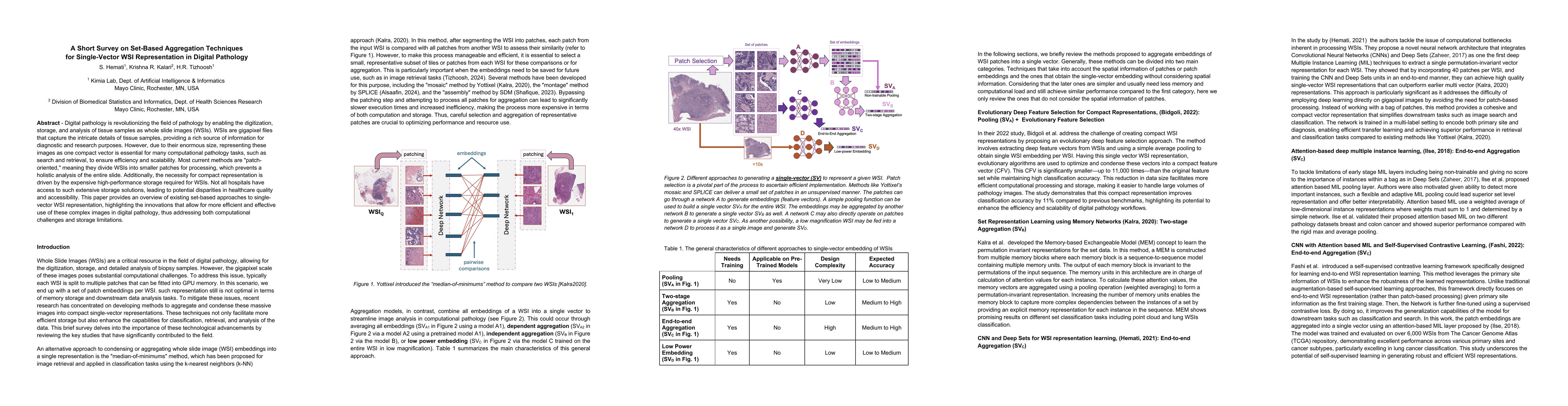 Thumbnail for A Short Survey on Set-Based Aggregation Techniques for Single-Vector WSI
  Representation in Digital Pathology