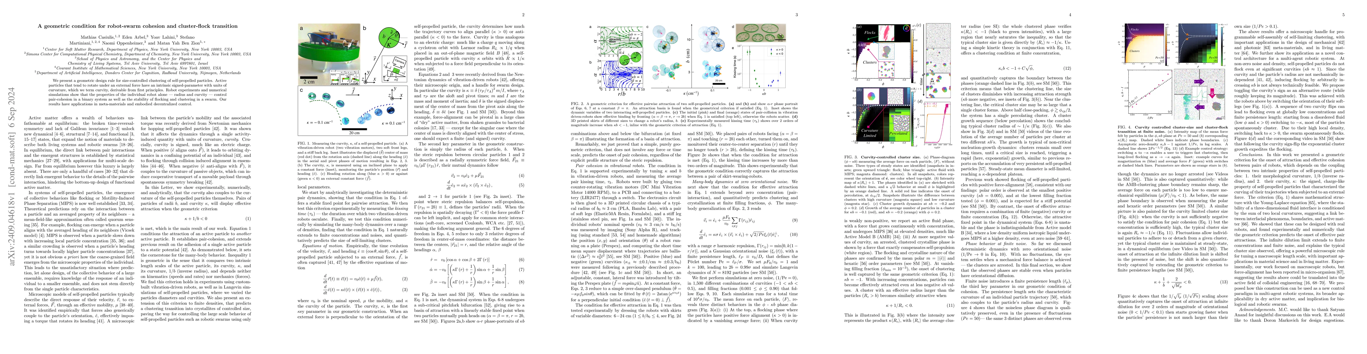 Thumbnail for A geometric condition for robot-swarm cohesion and cluster-flock
  transition