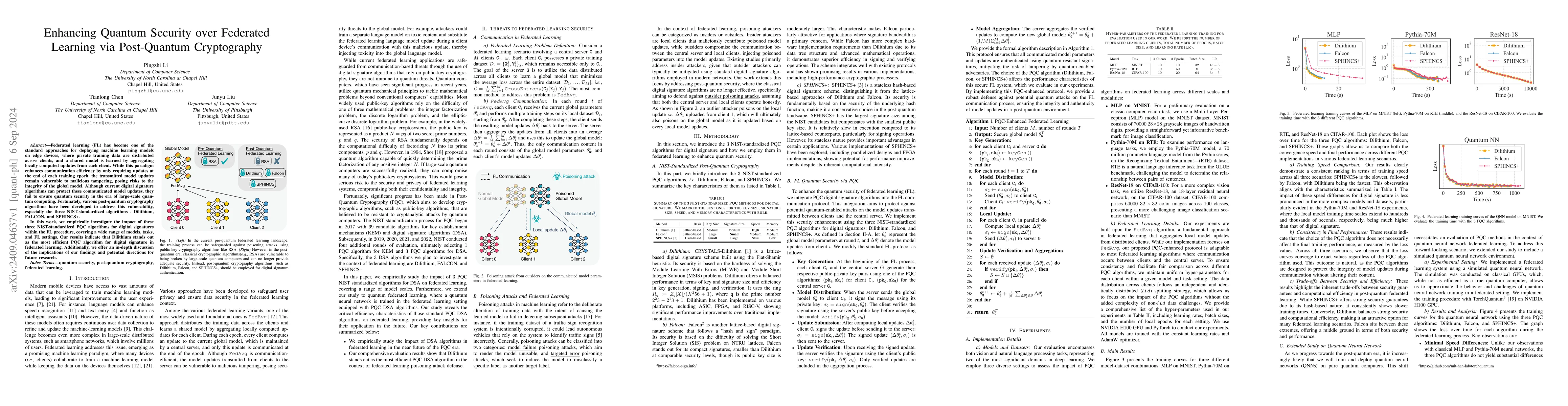 Thumbnail for Enhancing Quantum Security over Federated Learning via Post-Quantum
  Cryptography