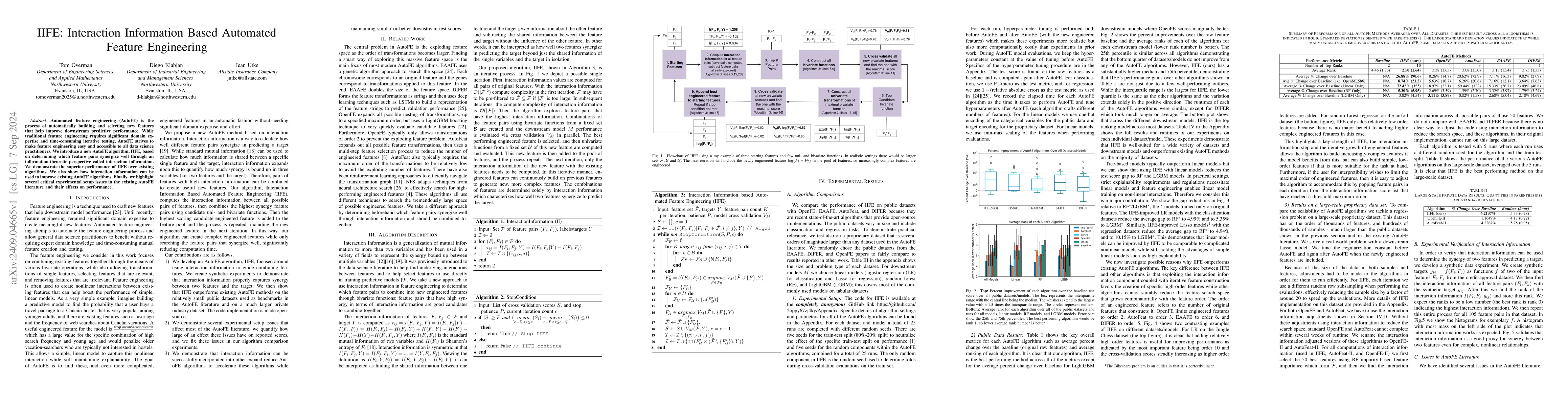 Thumbnail for IIFE: Interaction Information Based Automated Feature Engineering