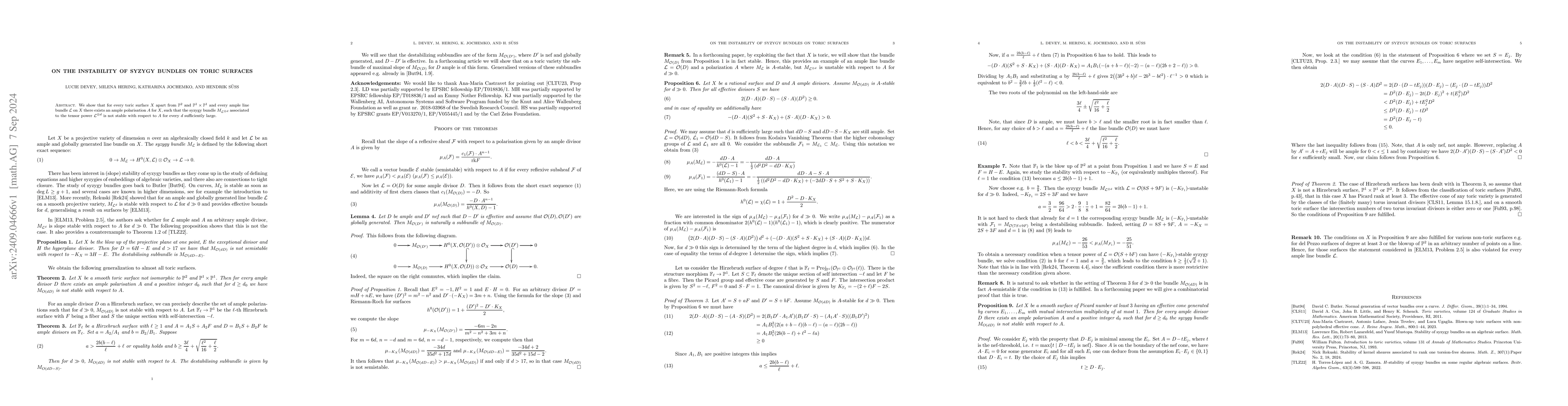 Thumbnail for On the instability of syzygy bundles on toric surfaces