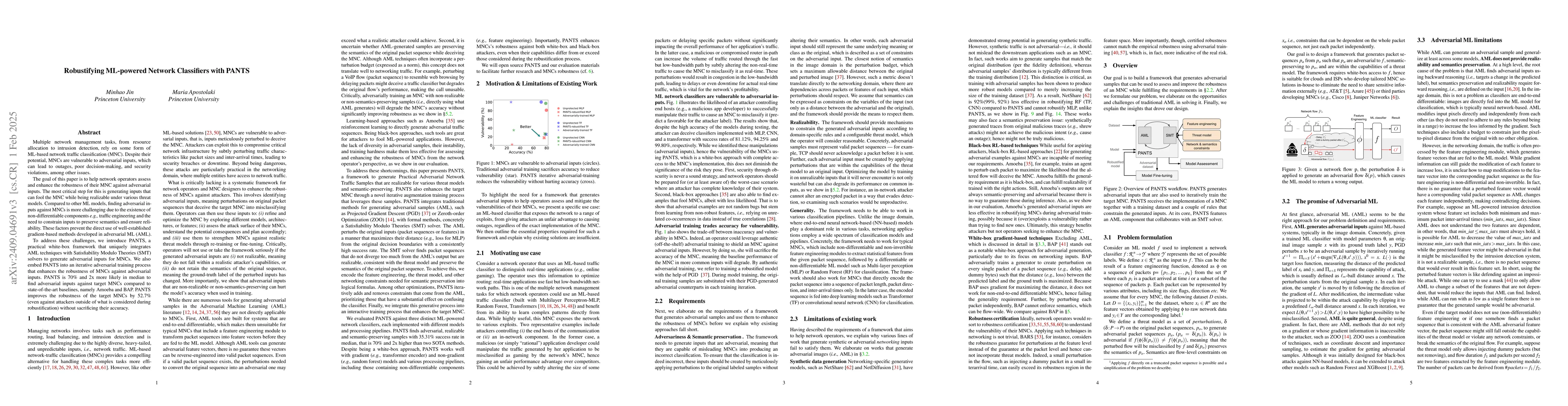 Thumbnail for PANTS: Practical Adversarial Network Traffic Samples against ML-powered
  Networking Classifiers