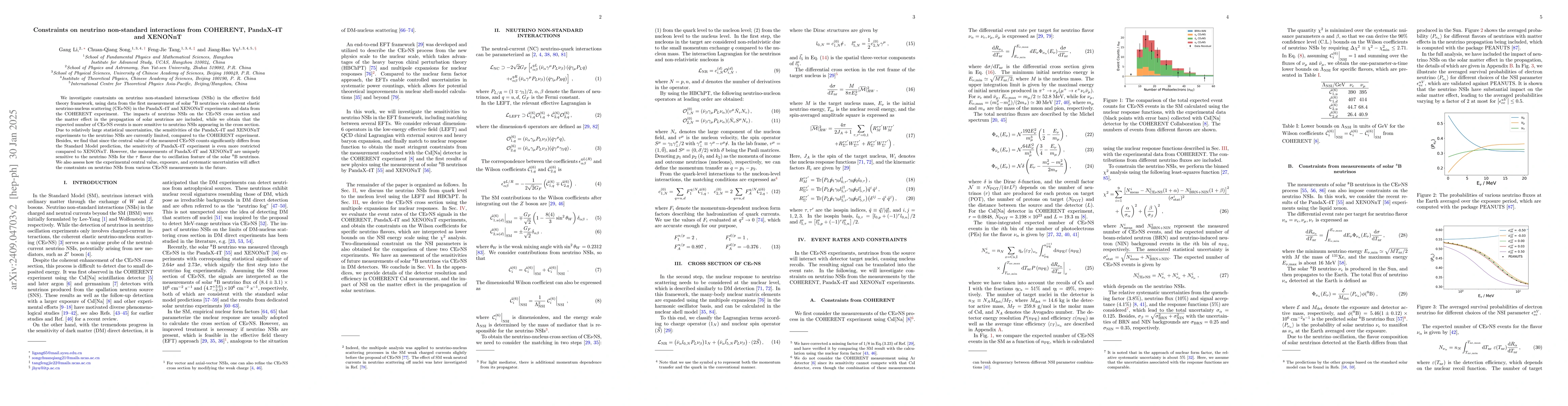 Thumbnail for Constraints on neutrino non-standard interactions from COHERENT and
  PandaX-4T