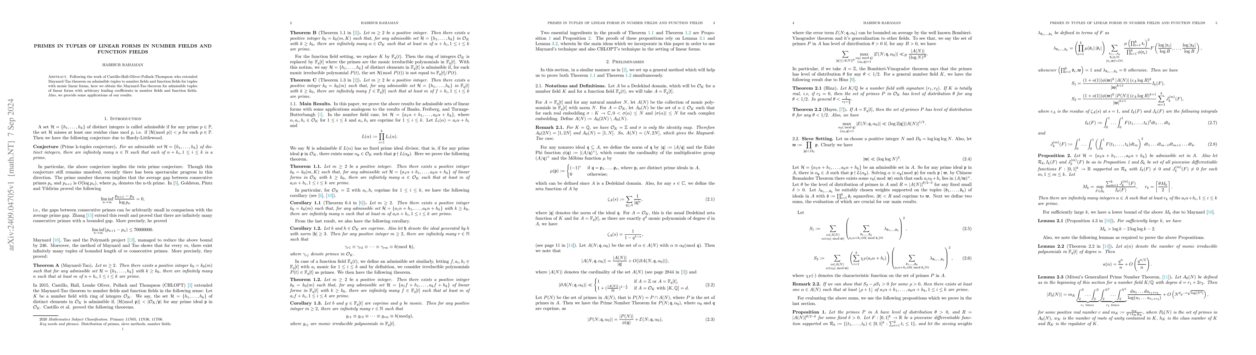 Thumbnail for Primes in Tuples of Linear Forms in Number Fields and Function Fields