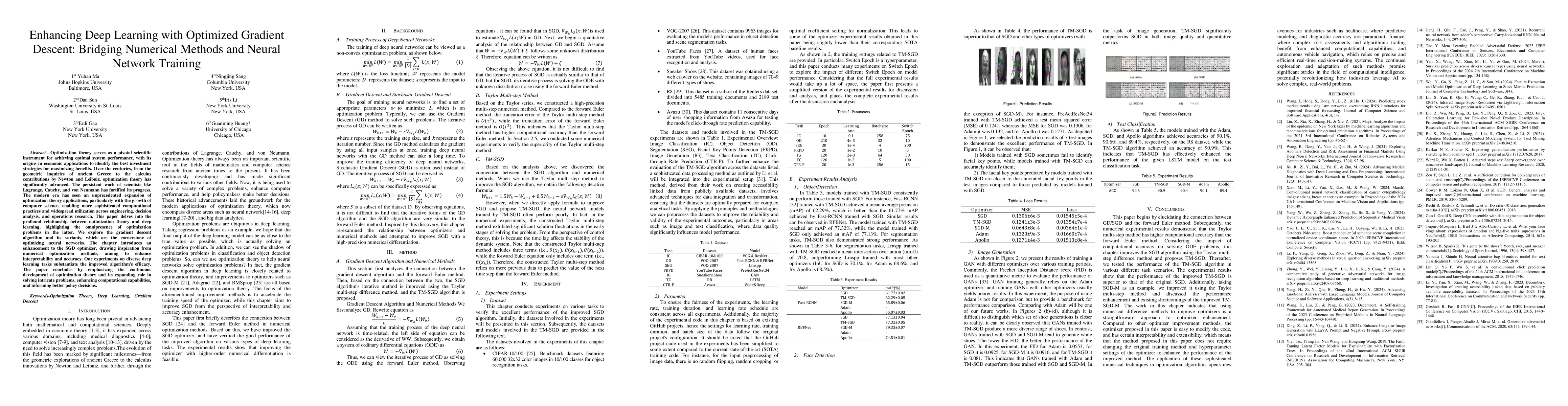 Thumbnail for Enhancing Deep Learning with Optimized Gradient Descent: Bridging
  Numerical Methods and Neural Network Training