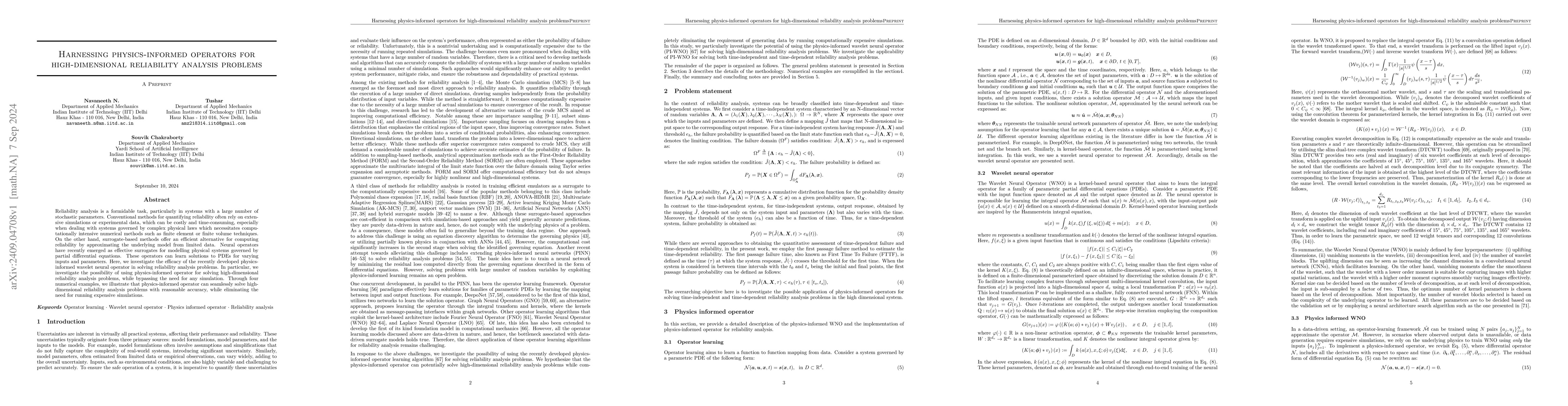 Thumbnail for Harnessing physics-informed operators for high-dimensional reliability
  analysis problems