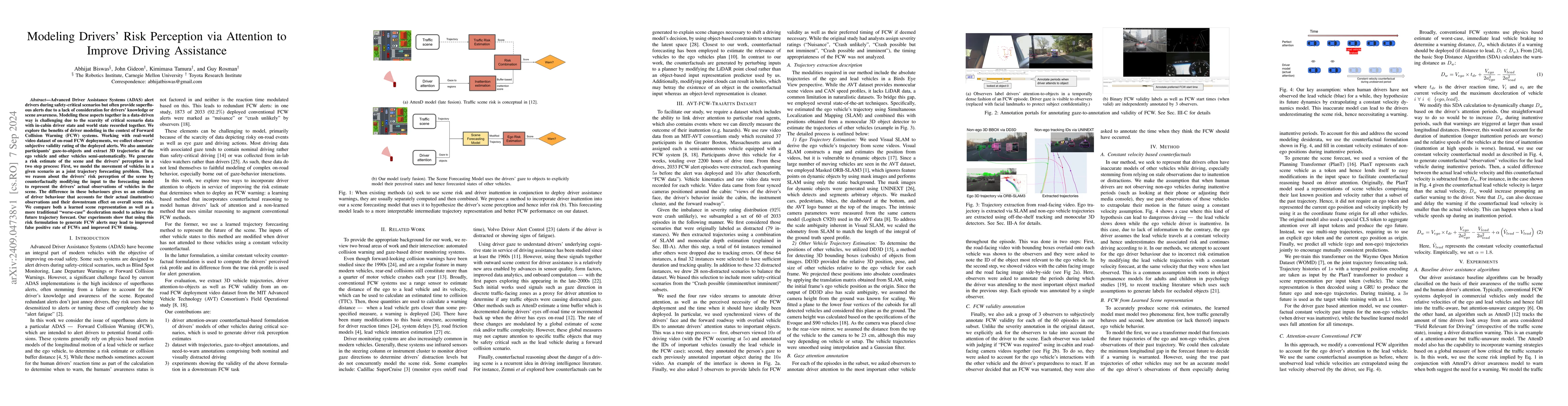 Thumbnail for Modeling Drivers' Risk Perception via Attention to Improve Driving
  Assistance
