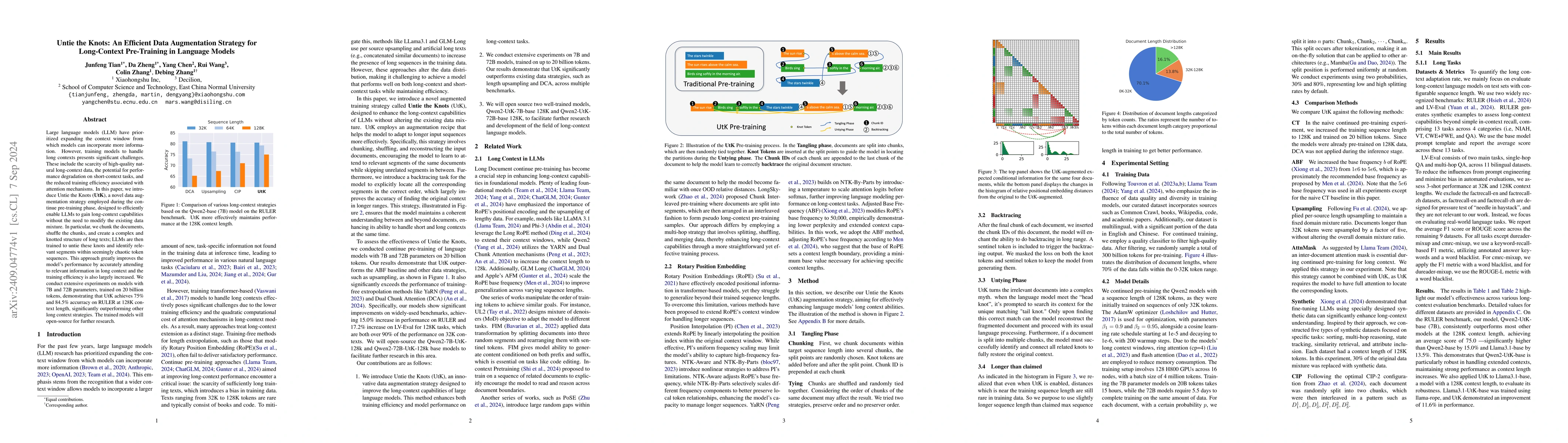 Thumbnail for Untie the Knots: An Efficient Data Augmentation Strategy for
  Long-Context Pre-Training in Language Models