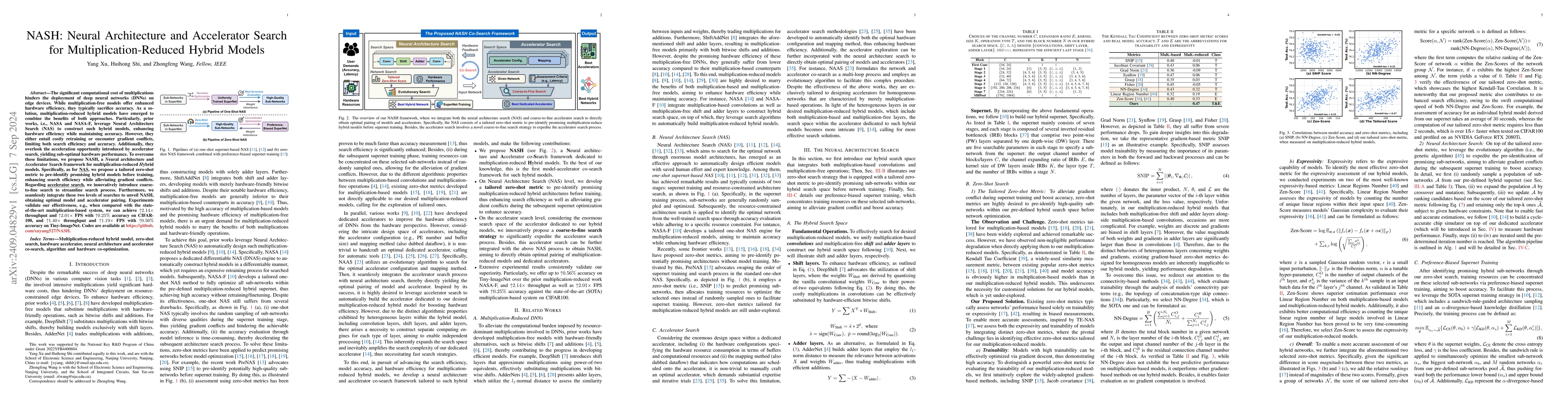 Thumbnail for NASH: Neural Architecture and Accelerator Search for
  Multiplication-Reduced Hybrid Models