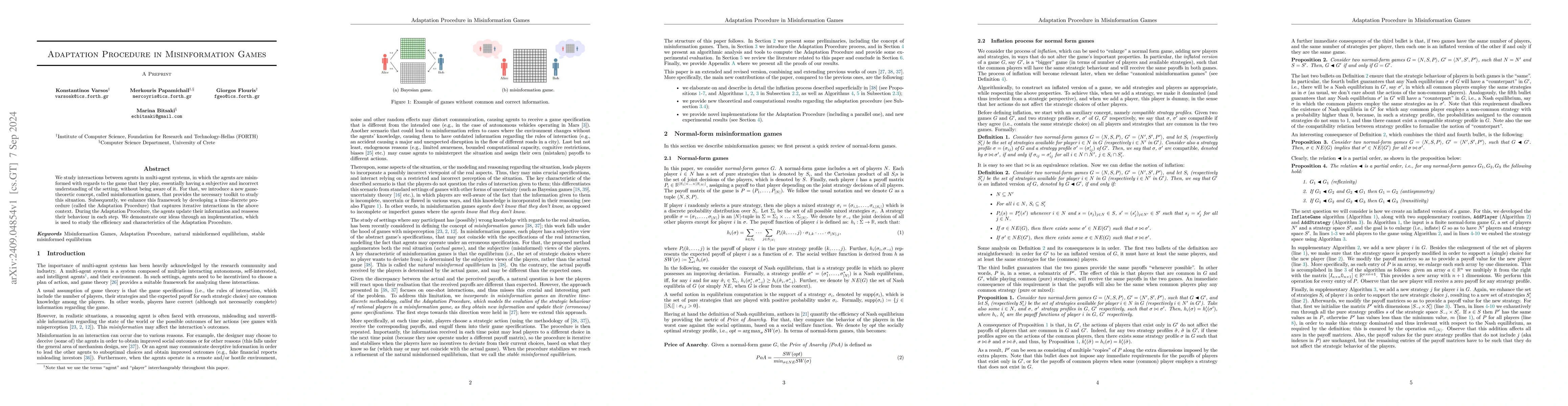 Thumbnail for Adaptation Procedure in Misinformation Games