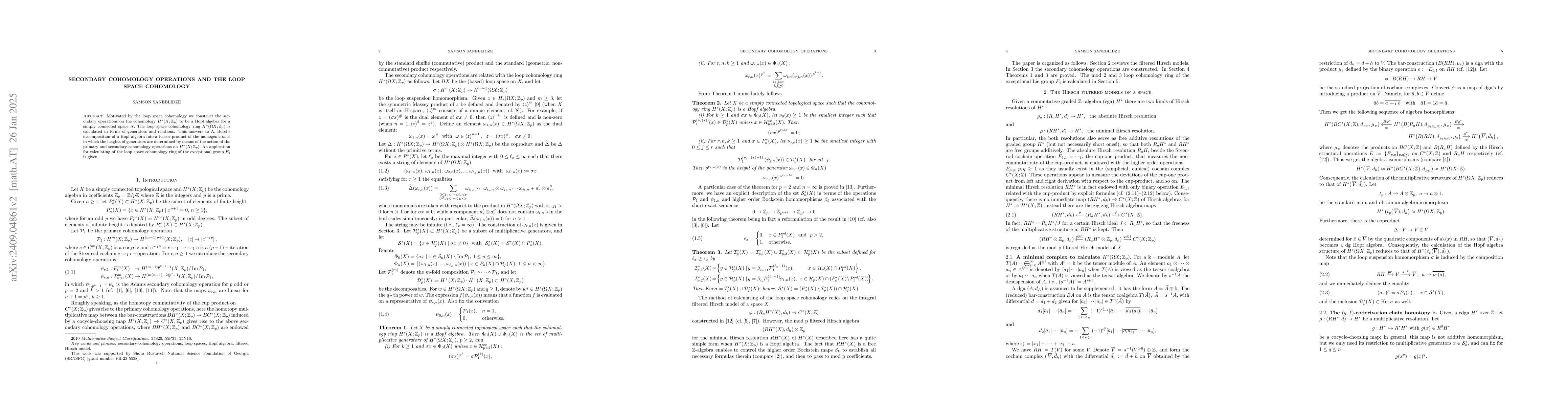 Thumbnail for Secondary cohomology operations and the loop space cohomology