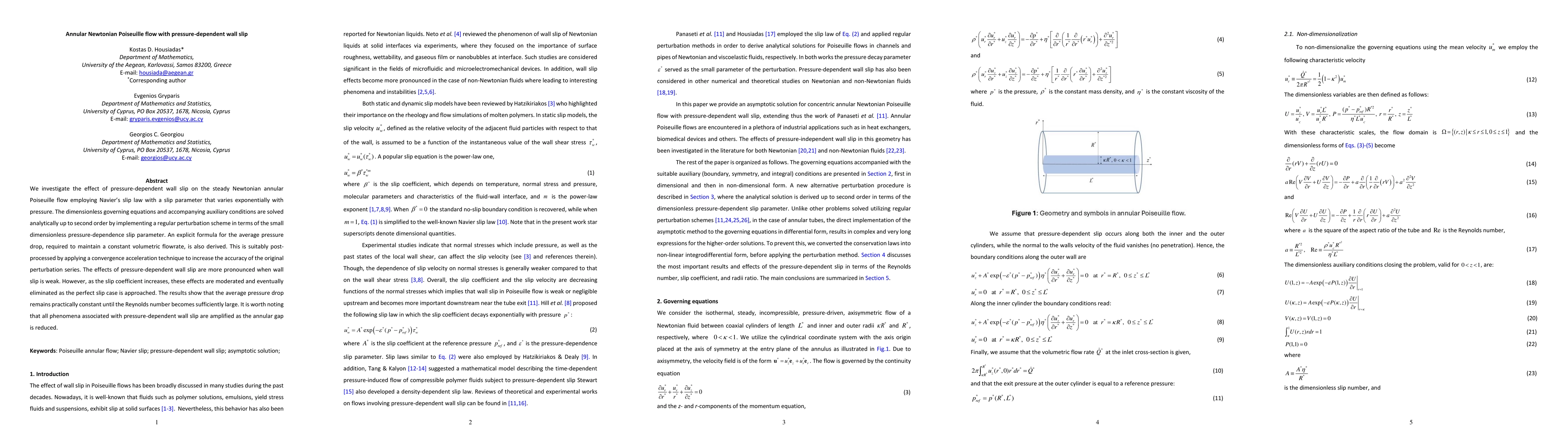 Thumbnail for Annular Newtonian Poiseuille flow with pressure-dependent wall slip