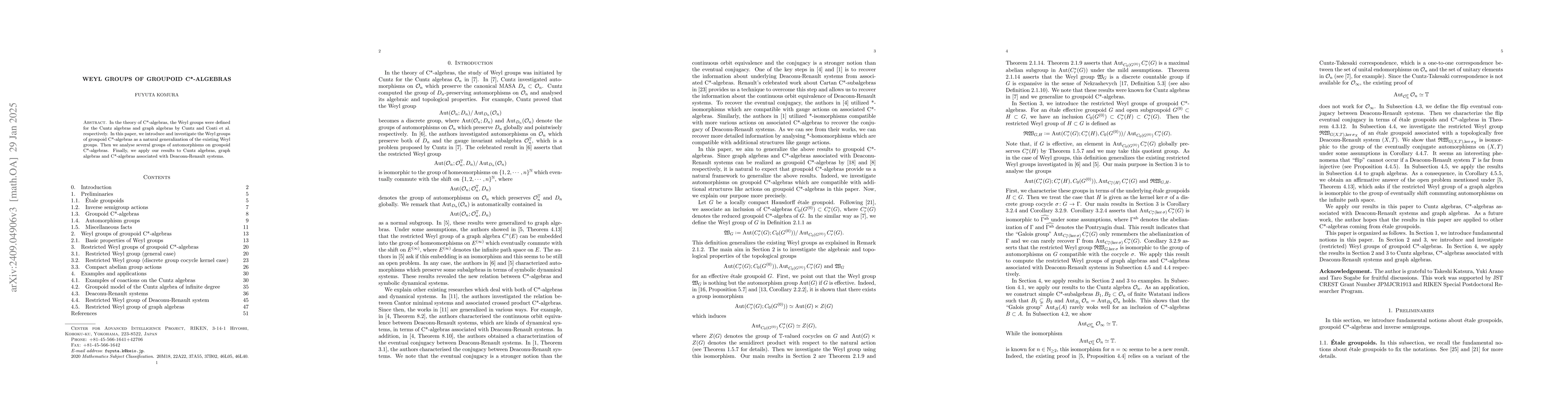 Thumbnail for Weyl groups of groupoid C*-algebras
