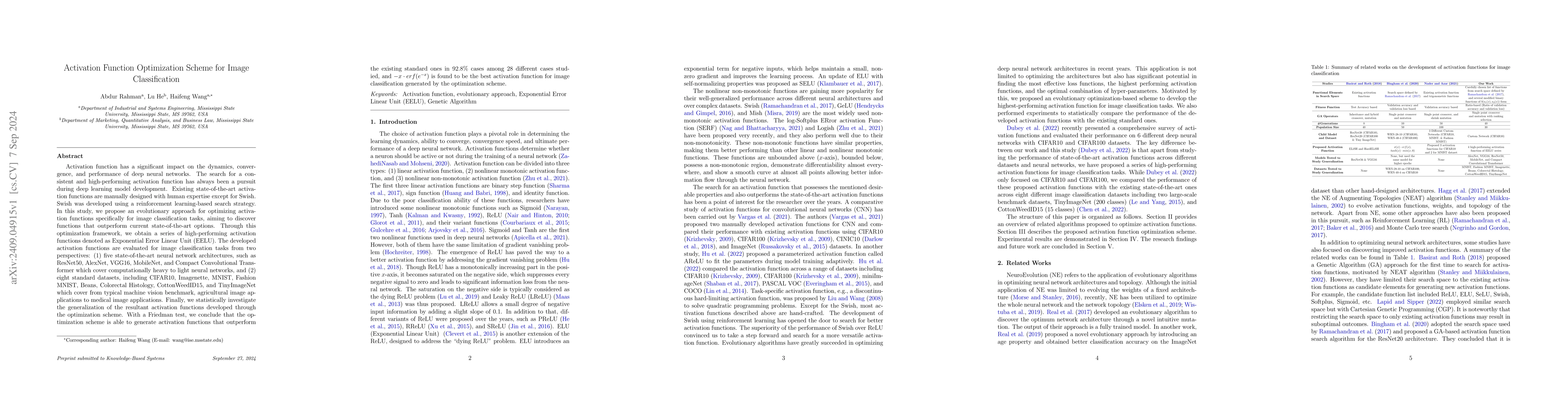 Thumbnail for Activation Function Optimization Scheme for Image Classification