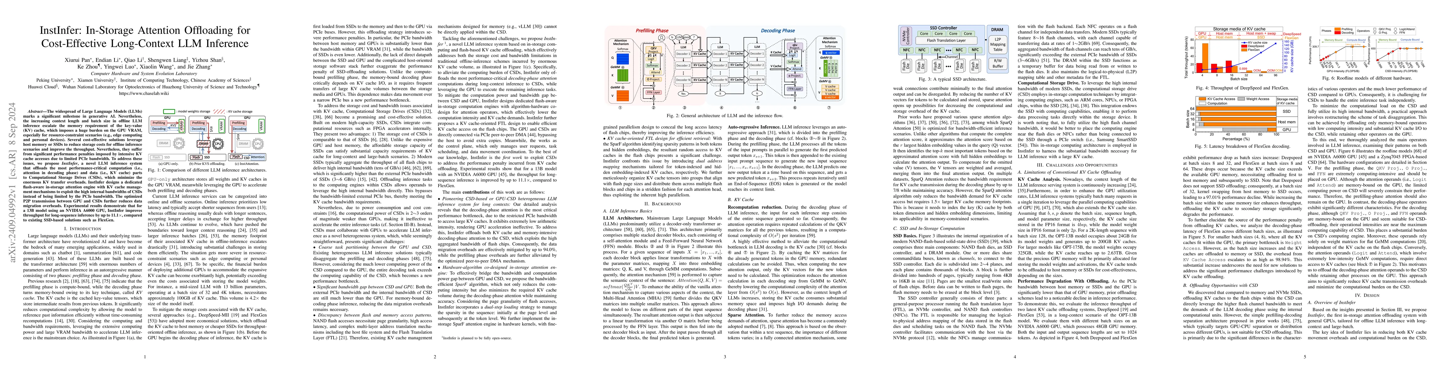 Thumbnail for InstInfer: In-Storage Attention Offloading for Cost-Effective
  Long-Context LLM Inference