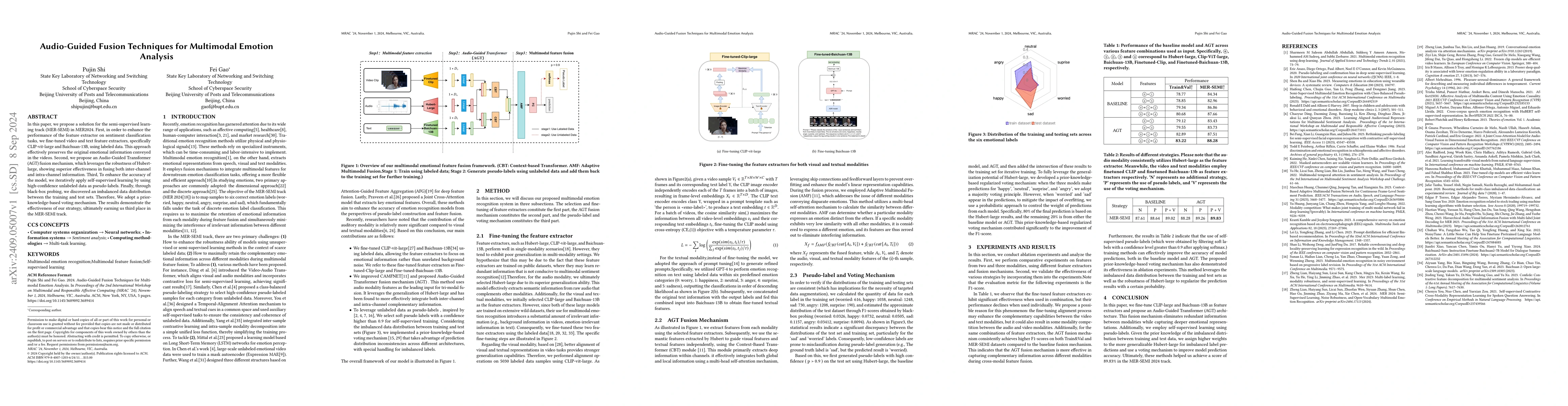 Thumbnail for Audio-Guided Fusion Techniques for Multimodal Emotion Analysis