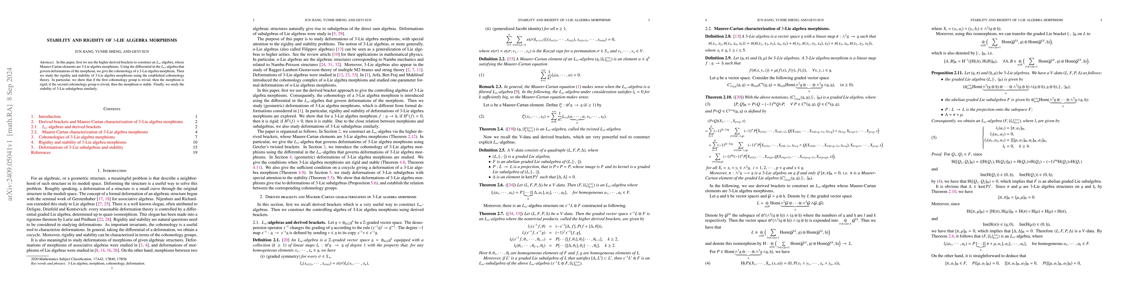 Thumbnail for Stability and rigidity of 3-Lie algebra morphisms