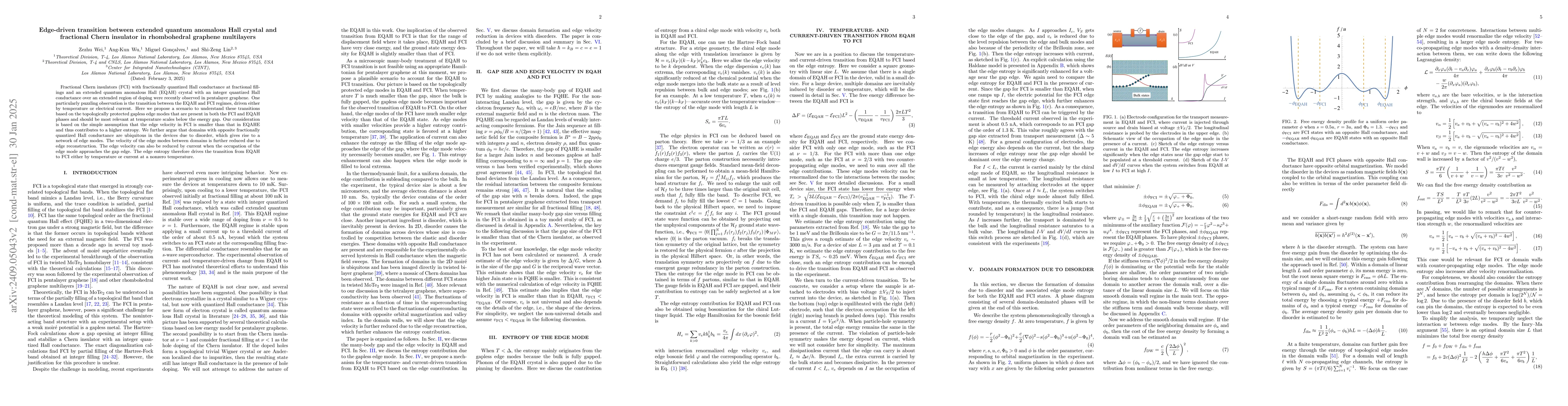 Thumbnail for Edge-driven transition between extended quantum anomalous Hall crystal
  and fractional Chern insulator in rhombohedral graphene multilayers