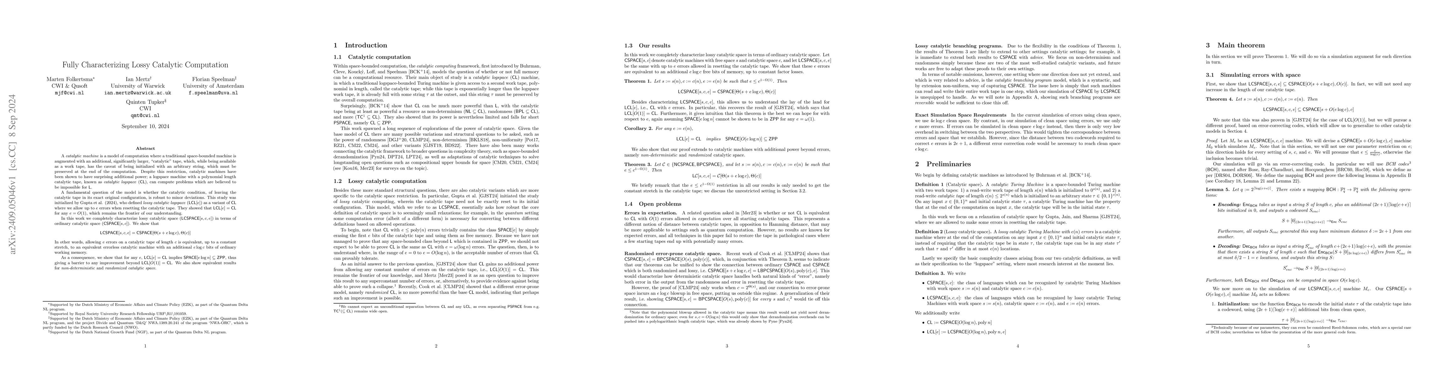 Thumbnail for Fully Characterizing Lossy Catalytic Computation