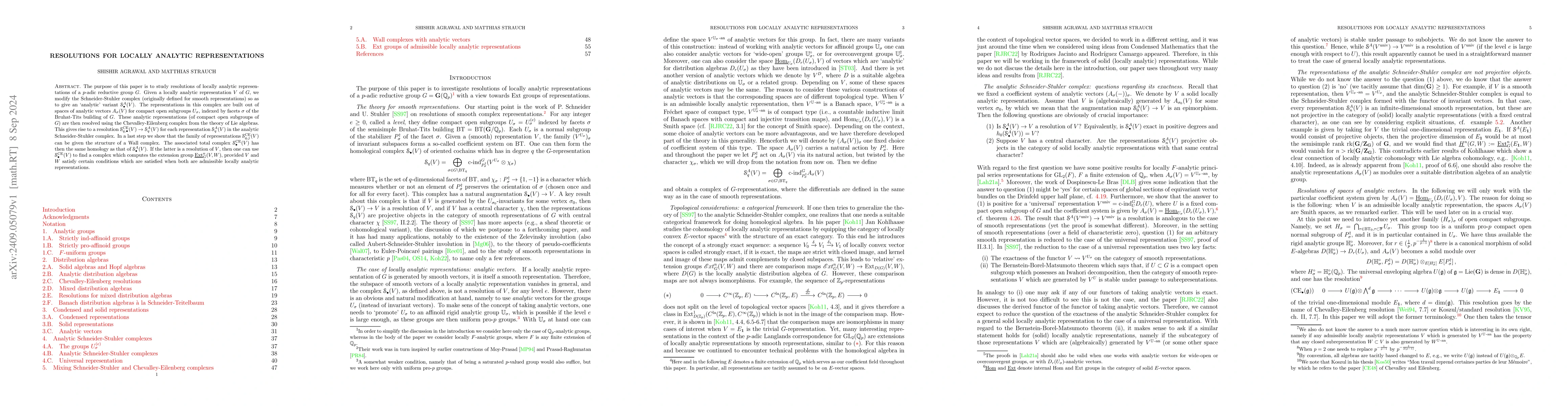 Thumbnail for Resolutions for Locally Analytic Representations