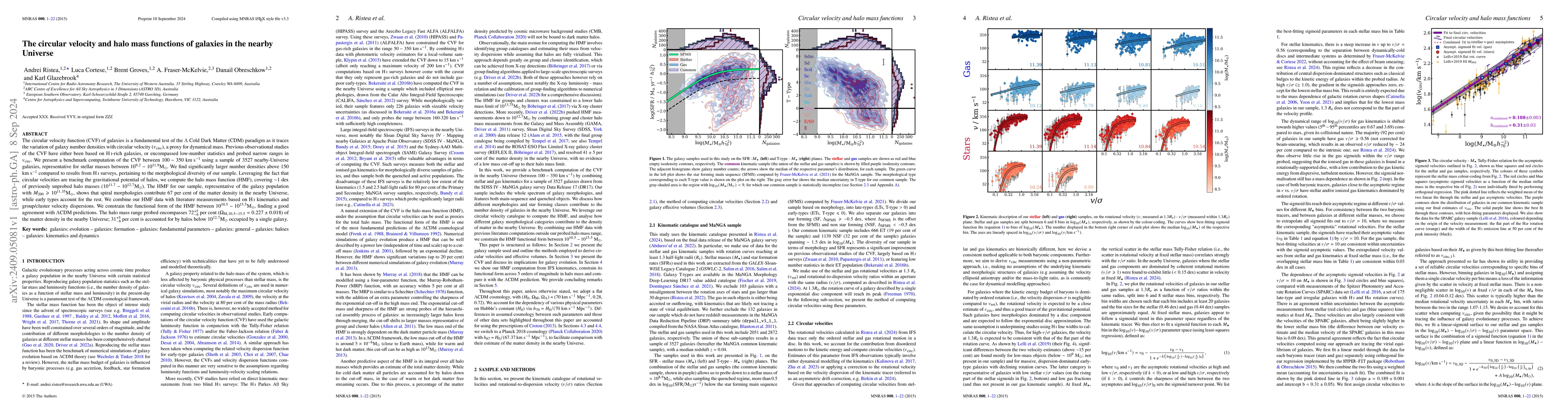Thumbnail for The circular velocity and halo mass functions of galaxies in the nearby
  Universe