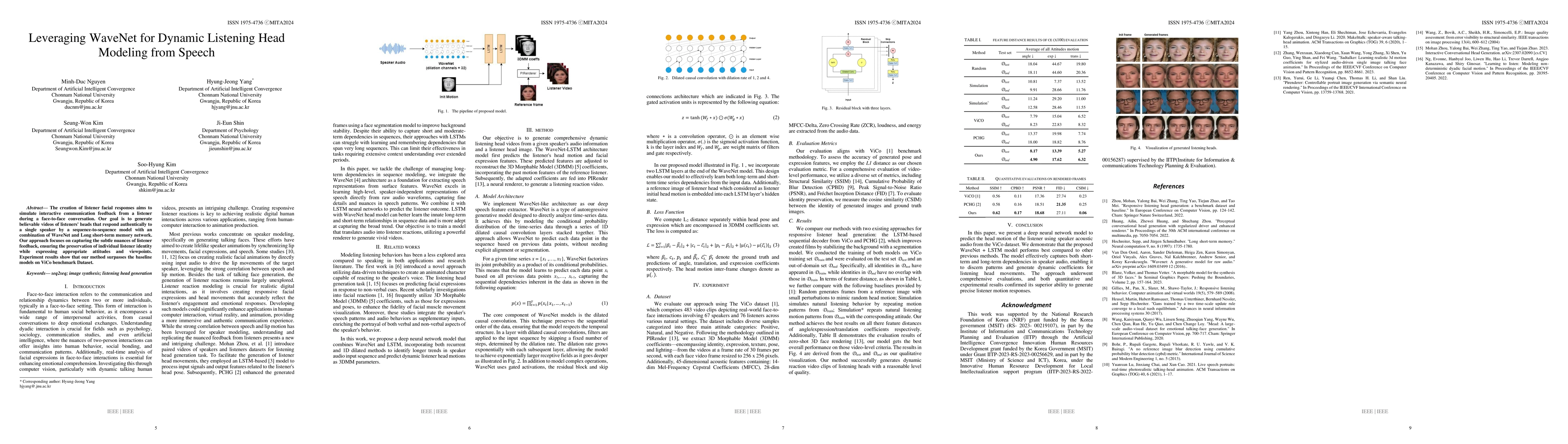 Thumbnail for Leveraging WaveNet for Dynamic Listening Head Modeling from Speech