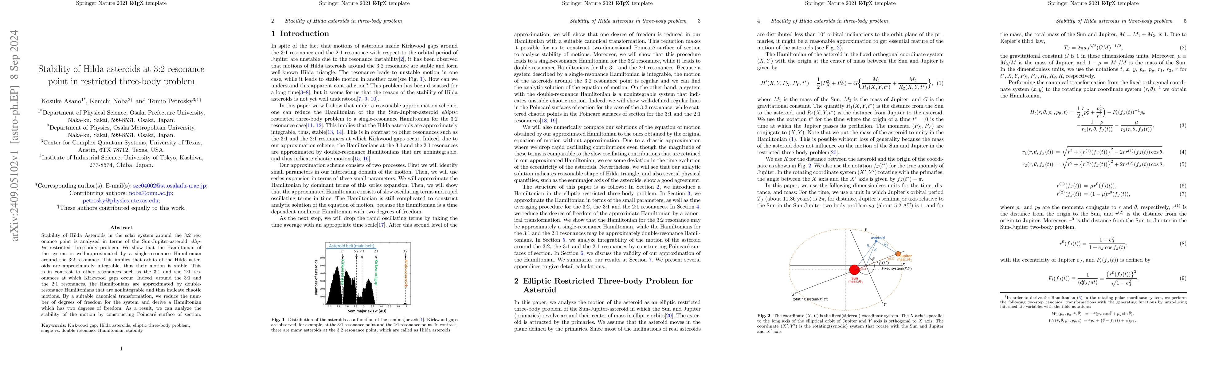 Thumbnail for Stability of Hilda asteroids at 3:2 resonance point in restricted
  three-body problem