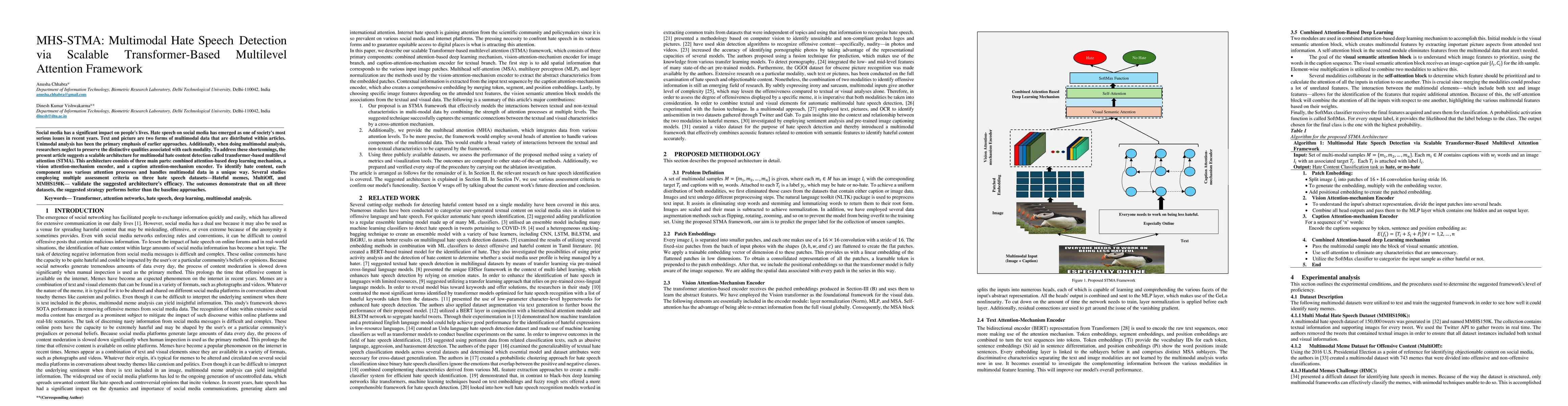 Thumbnail for MHS-STMA: Multimodal Hate Speech Detection via Scalable
  Transformer-Based Multilevel Attention Framework