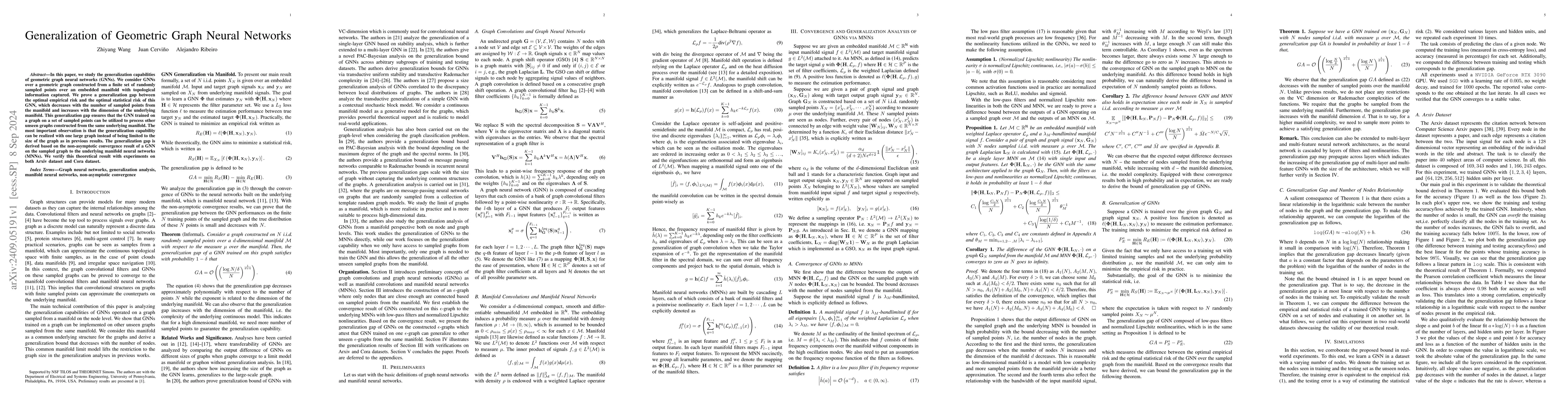 Thumbnail for Generalization of Geometric Graph Neural Networks