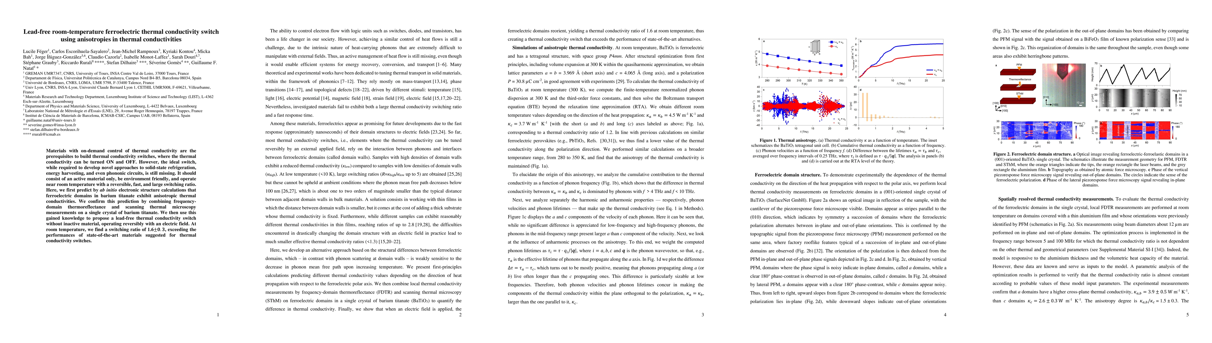 Thumbnail for Lead-free room-temperature ferroelectric thermal conductivity switch
  using anisotropies in thermal conductivities
