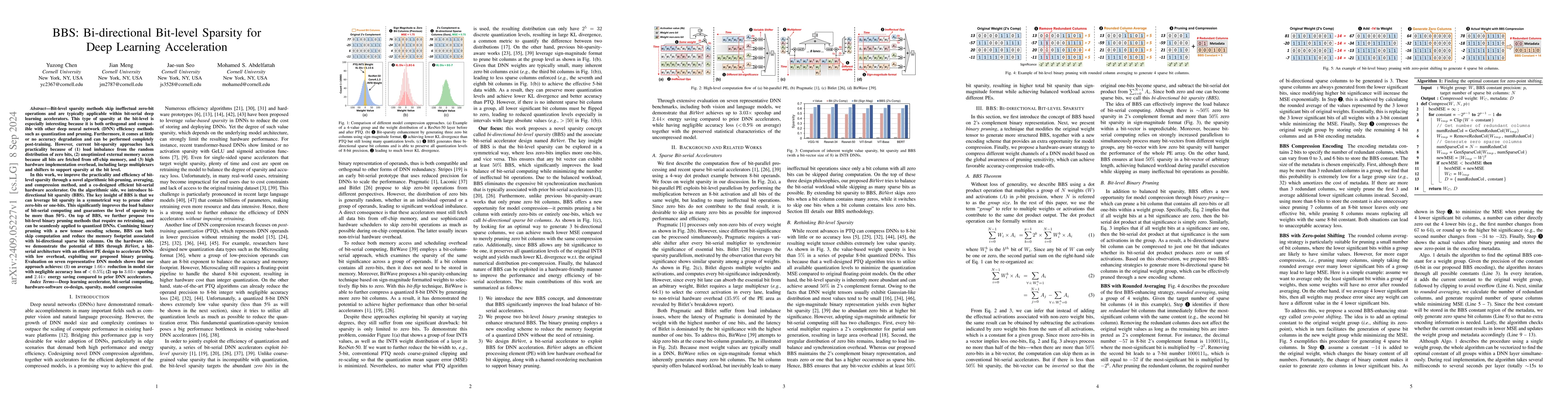 Thumbnail for BBS: Bi-directional Bit-level Sparsity for Deep Learning Acceleration