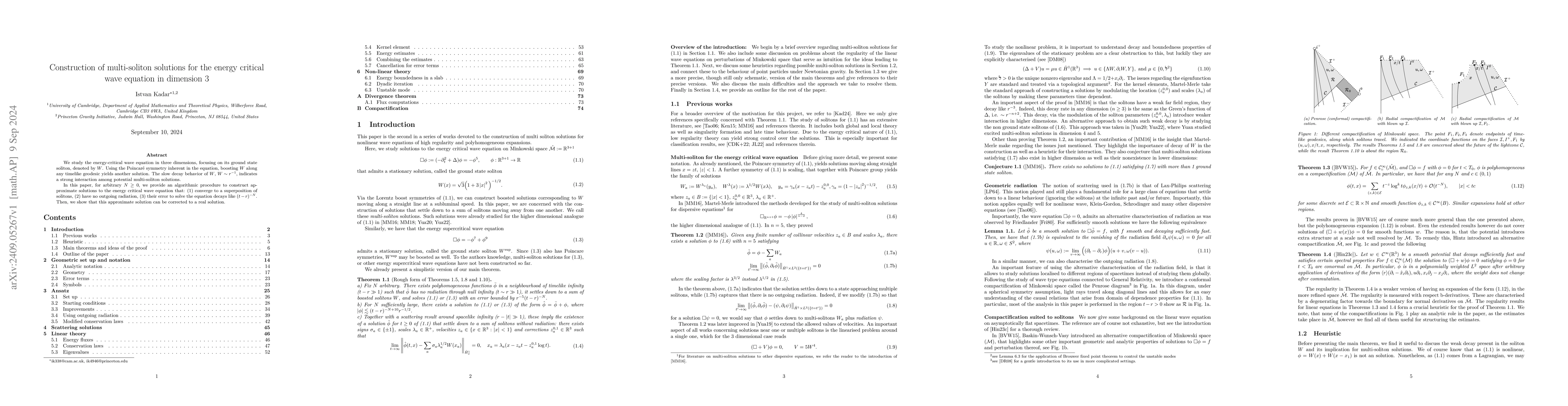 Thumbnail for Construction of multi-soliton solutions for the energy critical wave
  equation in dimension 3