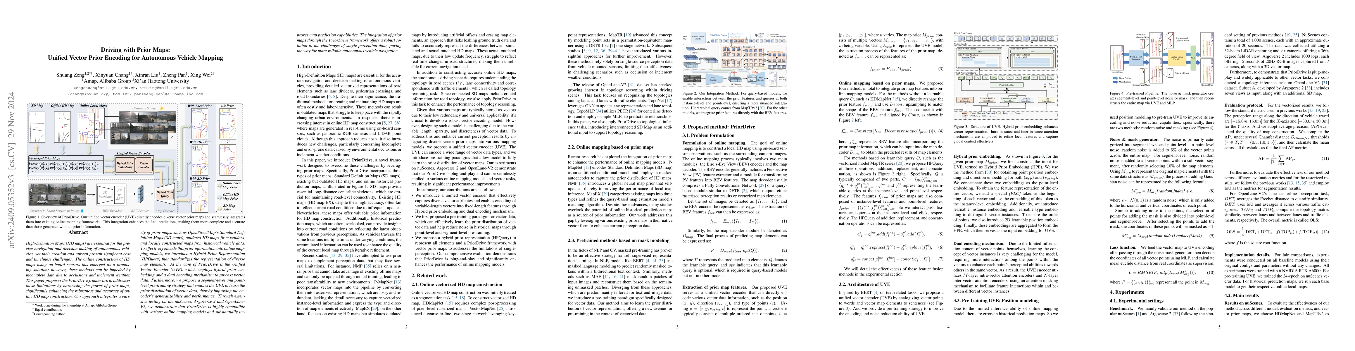 Thumbnail for Driving with Prior Maps: Unified Vector Prior Encoding for Autonomous
  Vehicle Mapping