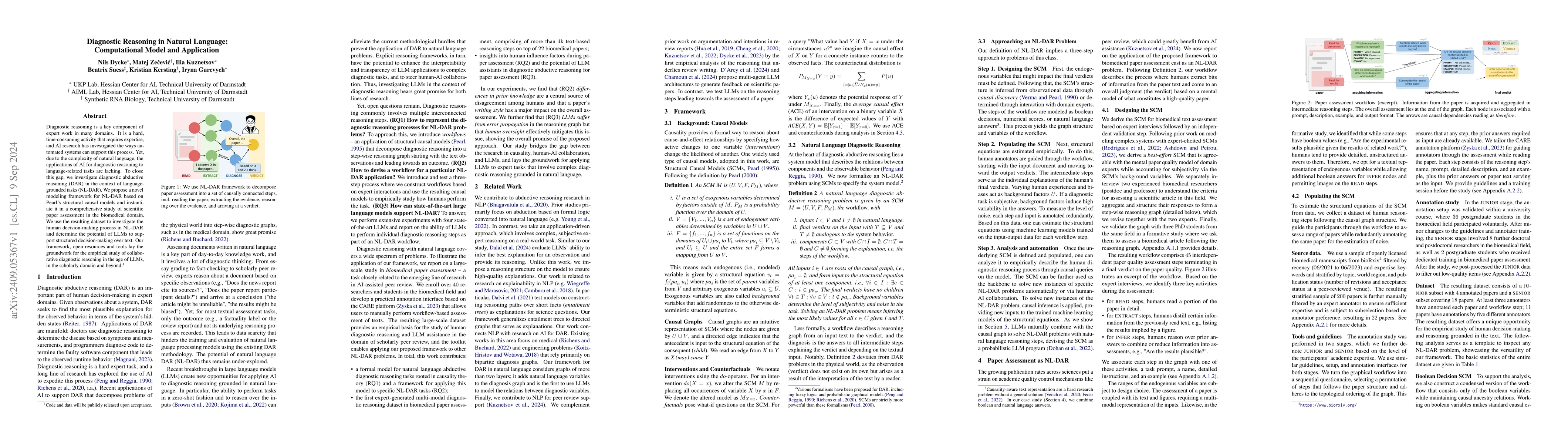 Thumbnail for Diagnostic Reasoning in Natural Language: Computational Model and
  Application