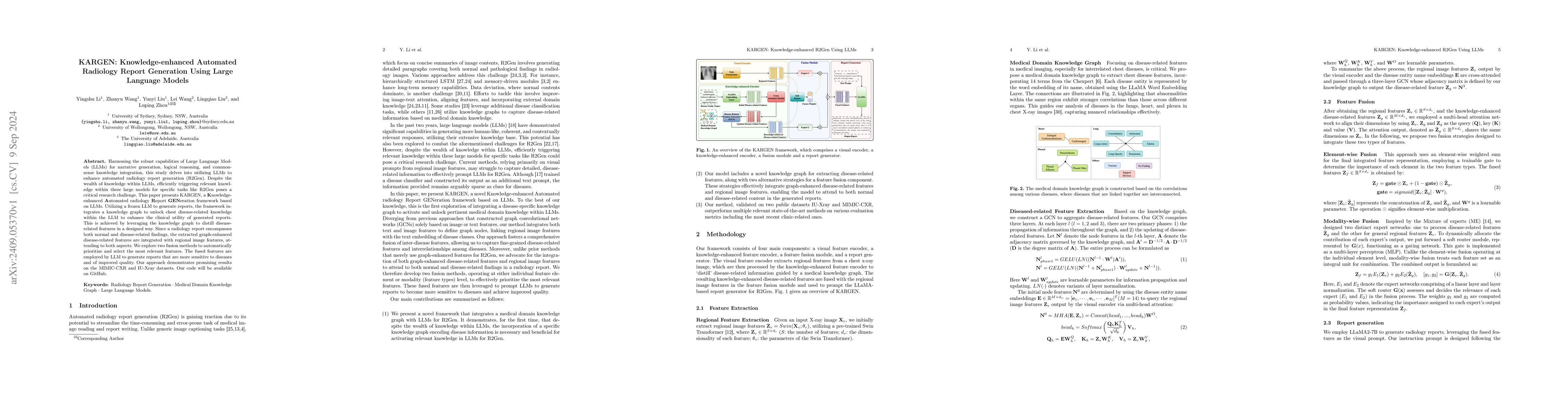 Thumbnail for KARGEN: Knowledge-enhanced Automated Radiology Report Generation Using
  Large Language Models