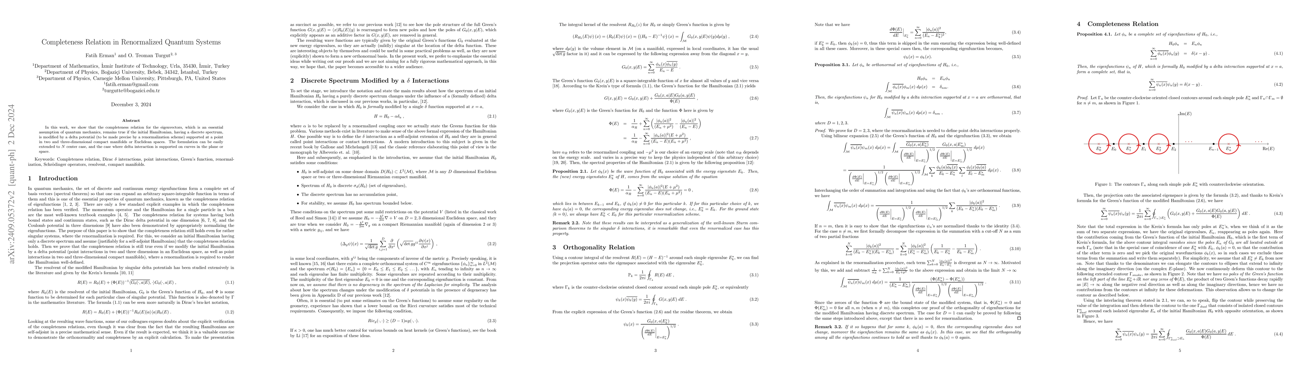 Thumbnail for Completeness Relation in Renormalized Quantum Systems